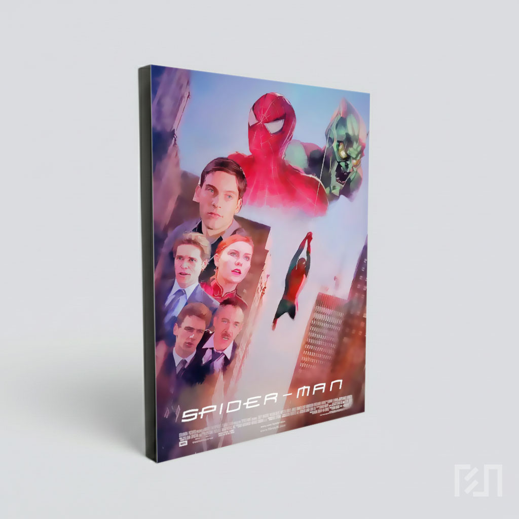 Poster Ilustrasi Film Spider-Man 2002 Sam Raimi