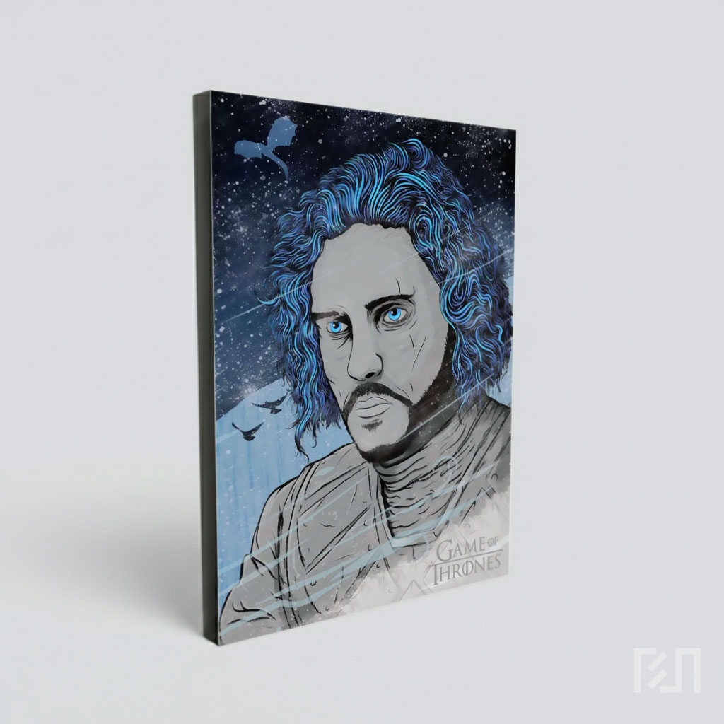 Poster Ilustrasi Jon Snow White Walker