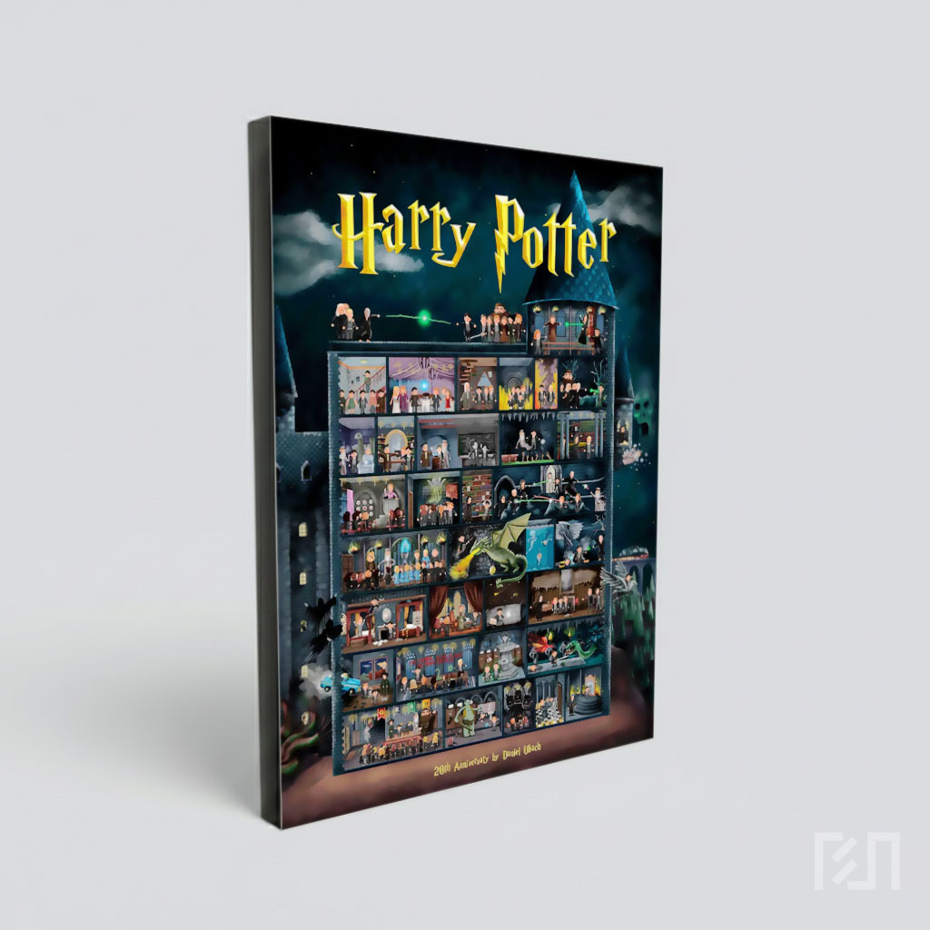Poster Ilustrasi Kastil Hogwarts Harry Potter