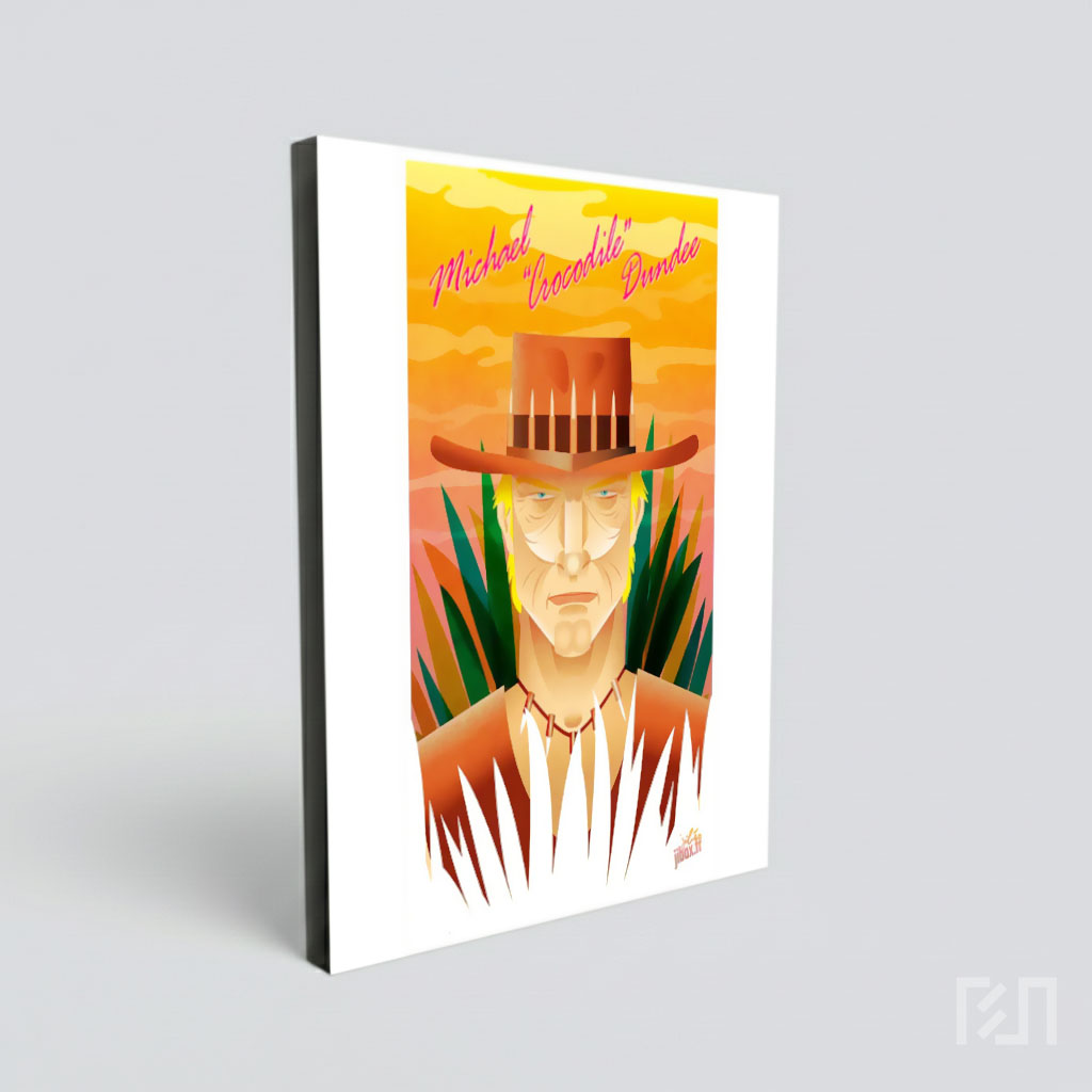 Poster Ilustrasi Michael Crocodile Dundee