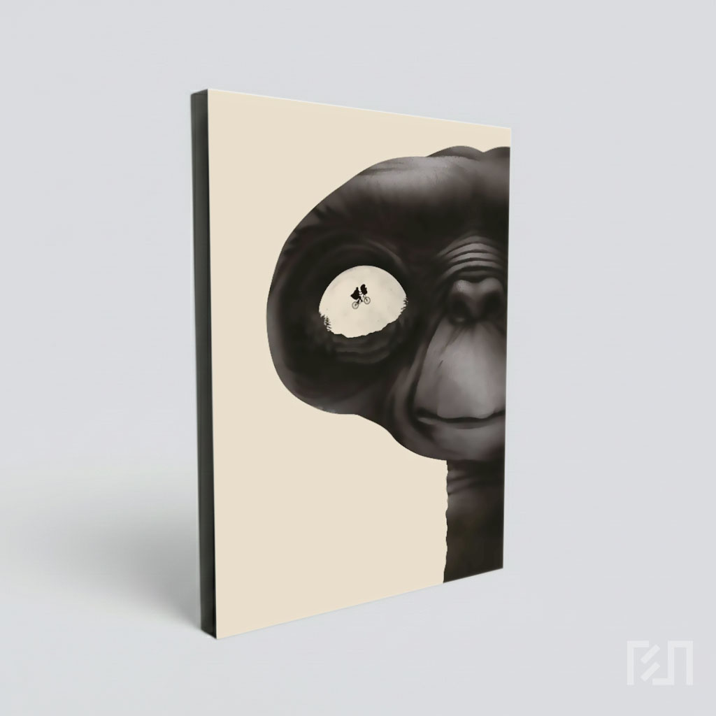 Poster Ilustrasi Minimalis Film E.T. The Extra-Terrestrial