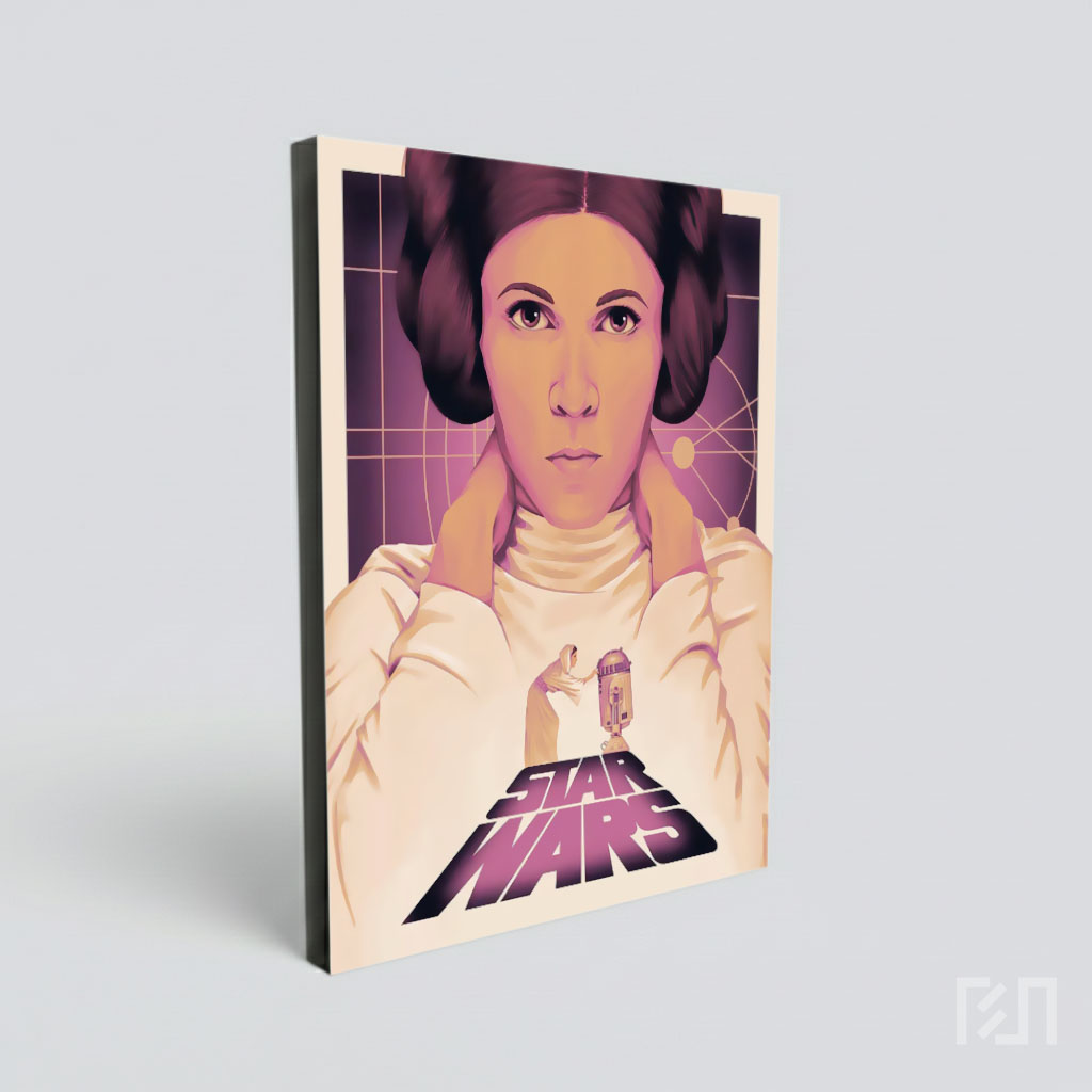 Poster Ilustrasi Princess Leia Star Wars