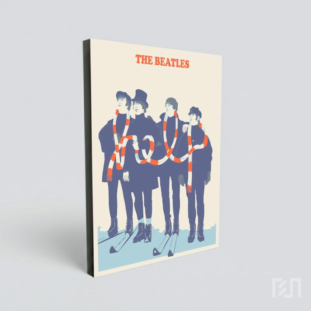 Poster Ilustrasi The Beatles Help!