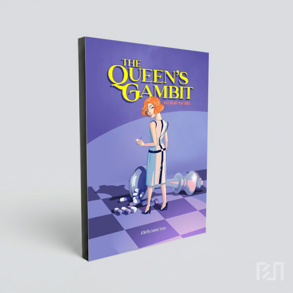Poster Ilustrasi The Queen's Gambit