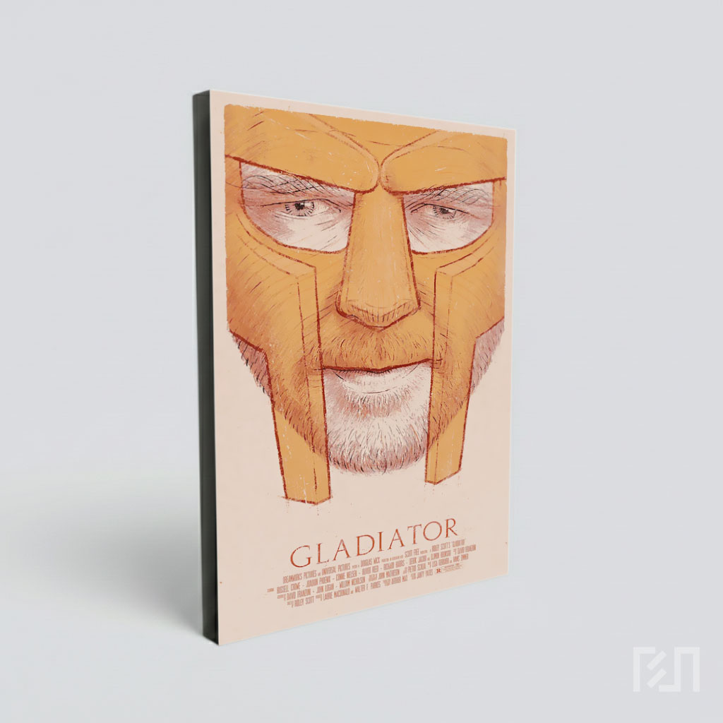 Poster Ilustrasi Topeng Gladiator Maximus