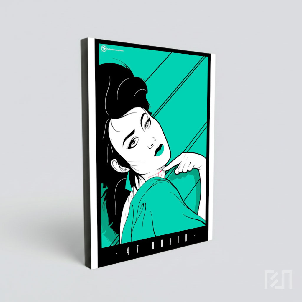 Poster Ilustrasi Wanita Bergaya Pop Art