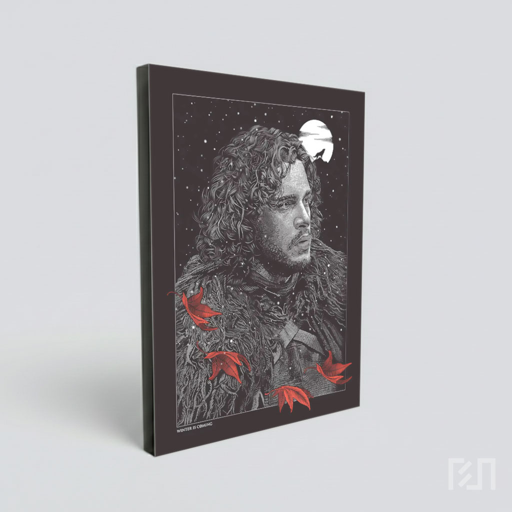 Poster Jon Snow Game of Thrones Seni Ukir