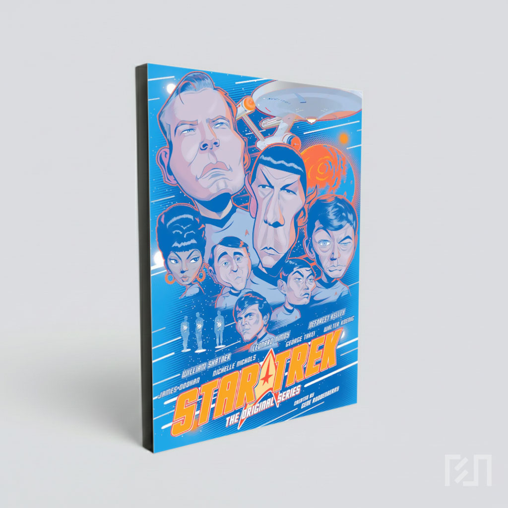 Poster Karikatur Karakter Star Trek Klasik