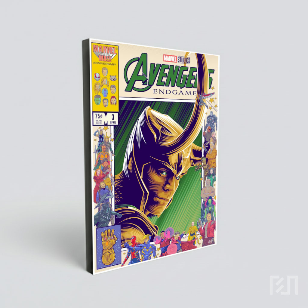 Poster Komik Avengers: Endgame Edisi Loki