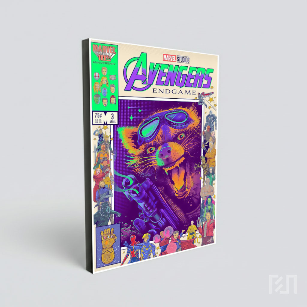 Poster Komik Avengers Endgame Rocket Raccoon