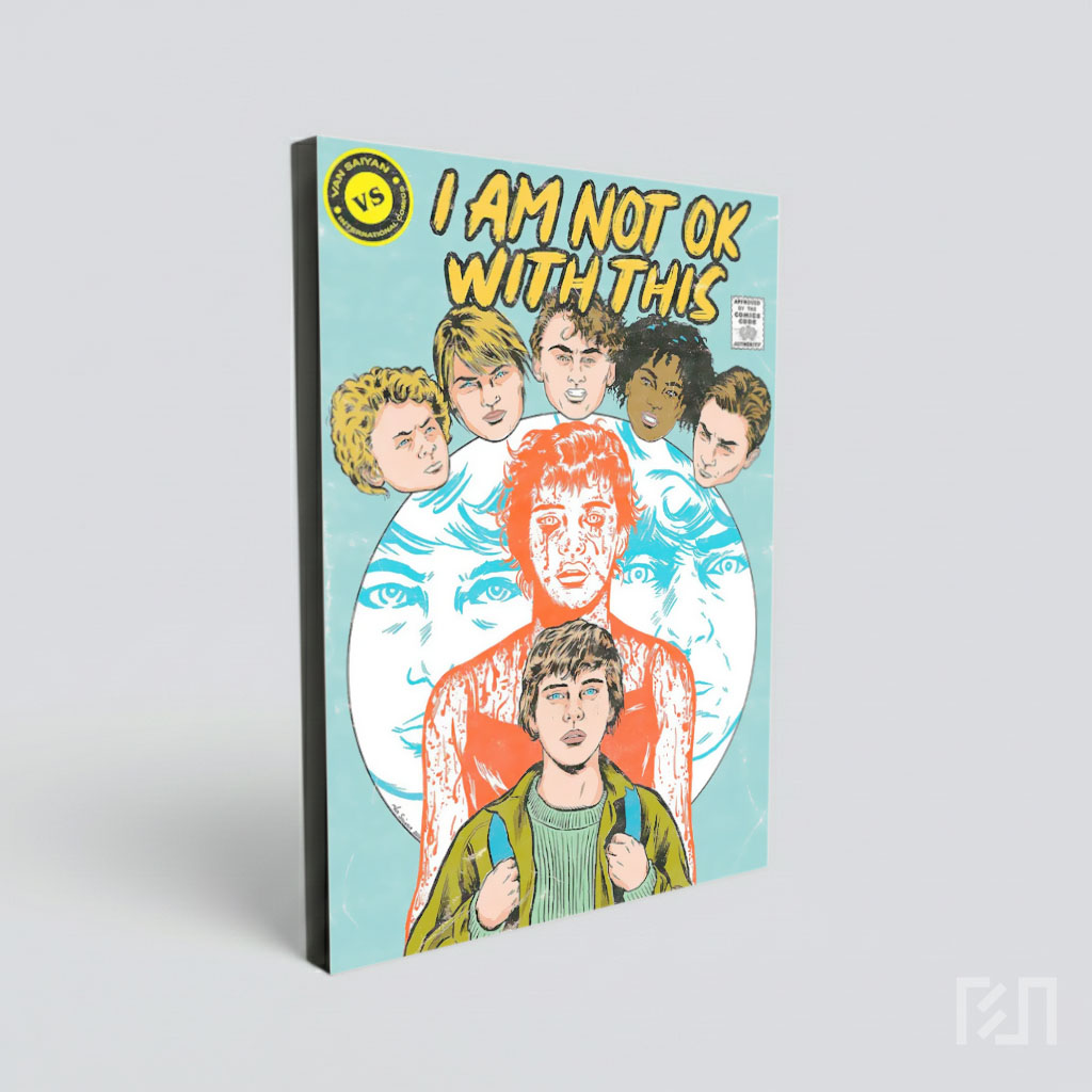 Poster Komik Bergaya Retro dengan Ilustrasi Karakter