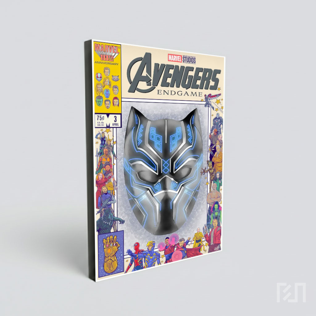 Poster Komik Black Panther dan Avengers Endgame