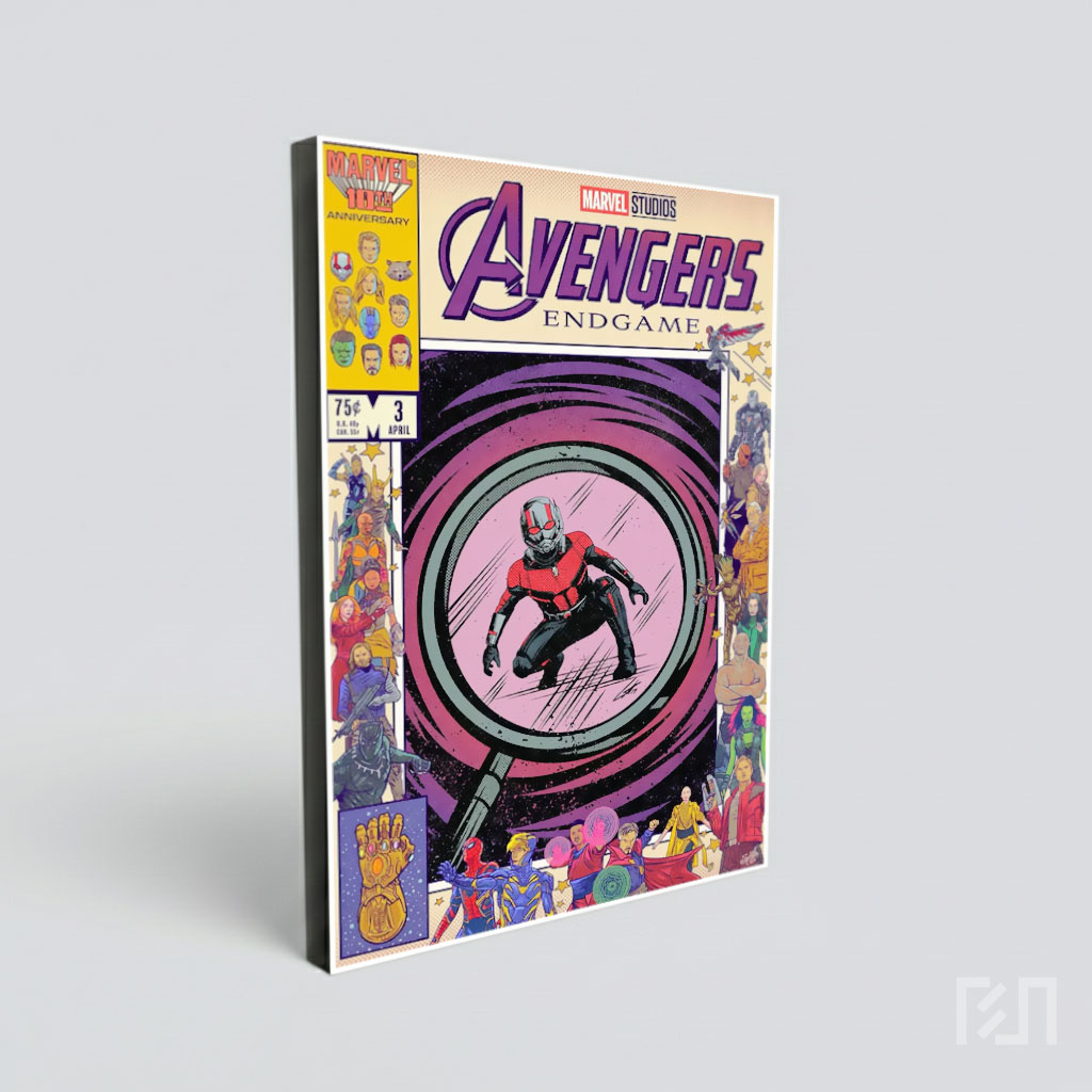 Poster Komik Retro Avengers Endgame
