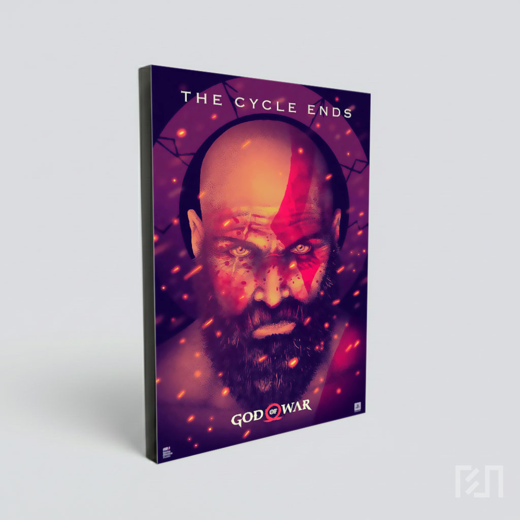 Poster Kratos God of War Seni Digital