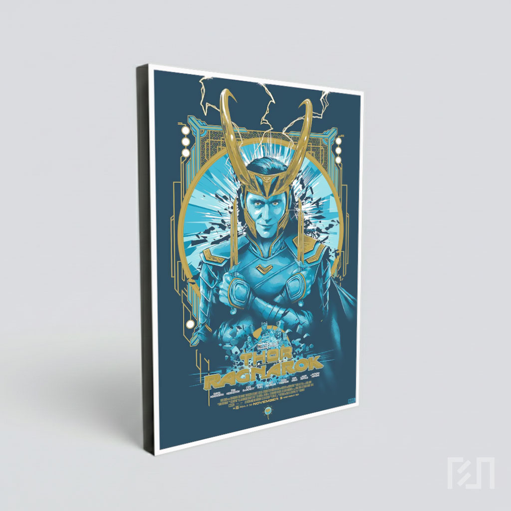 Poster Loki Thor: Ragnarok Gaya Art Deco