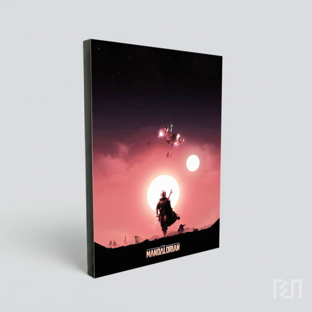 Poster Mandalorian di Bawah Matahari Kembar