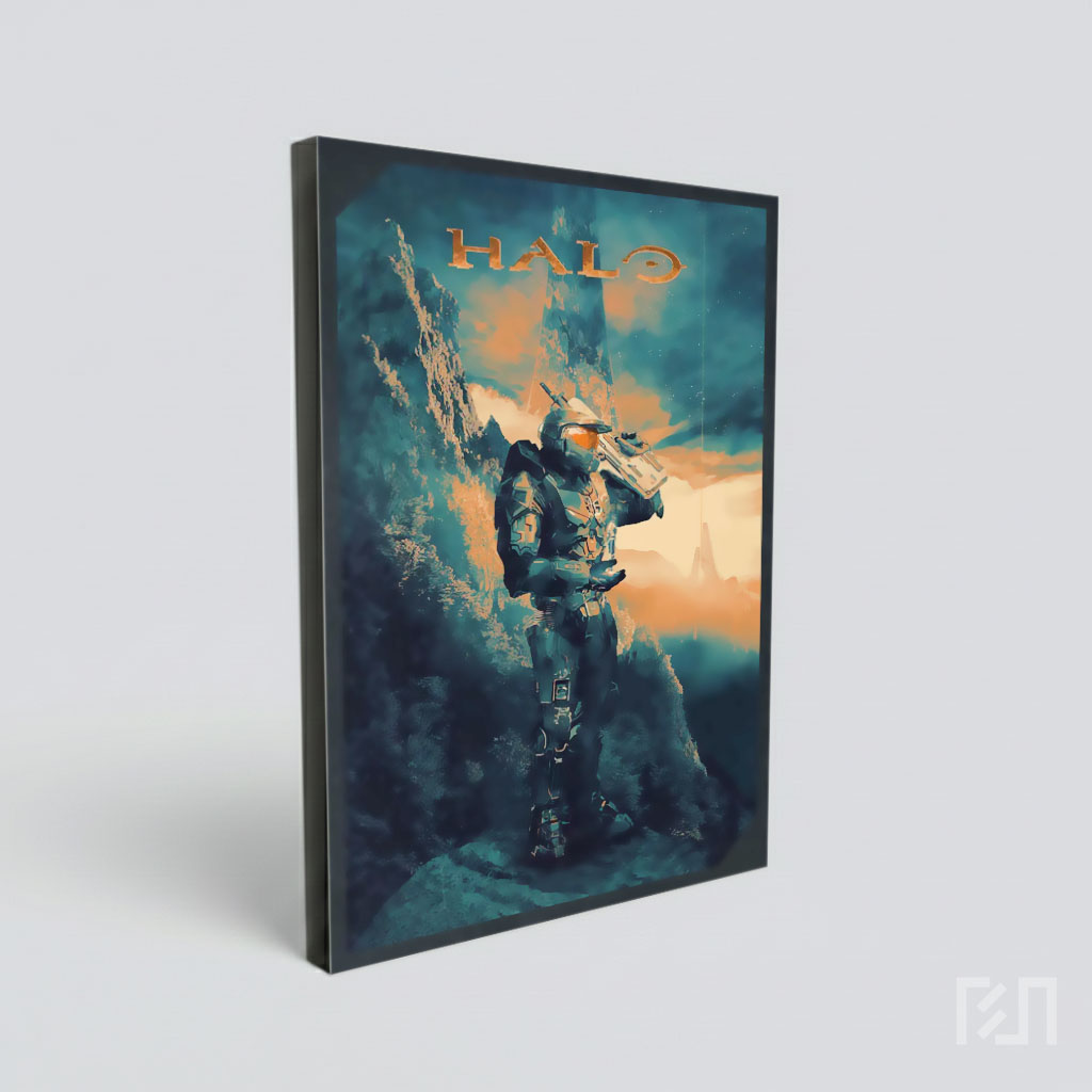 Poster Master Chief Halo di Pegunungan