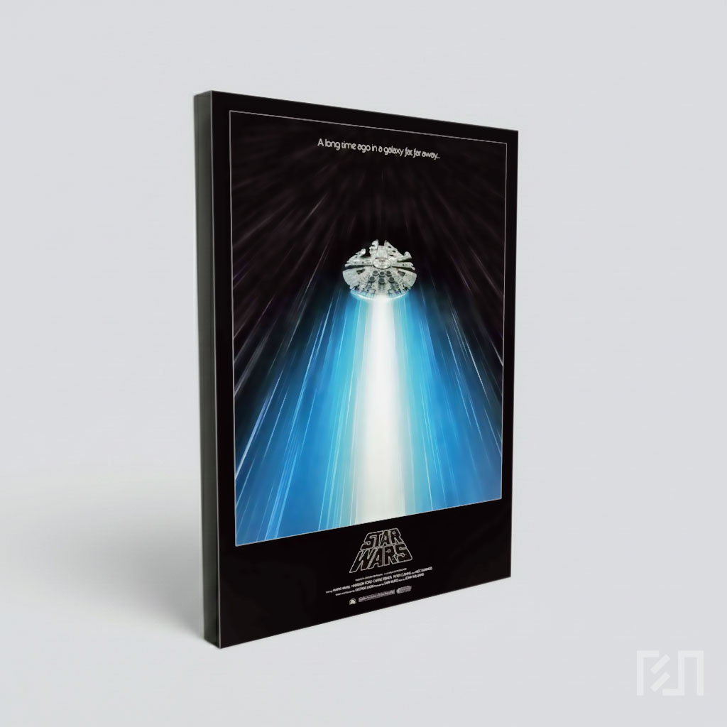 Poster Millenium Falcon Star Wars di Hyperspace