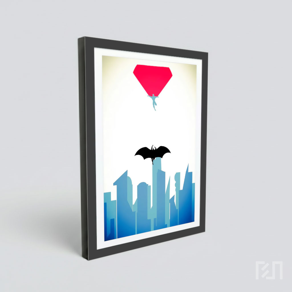 Poster Minimalis Batman dan Superman