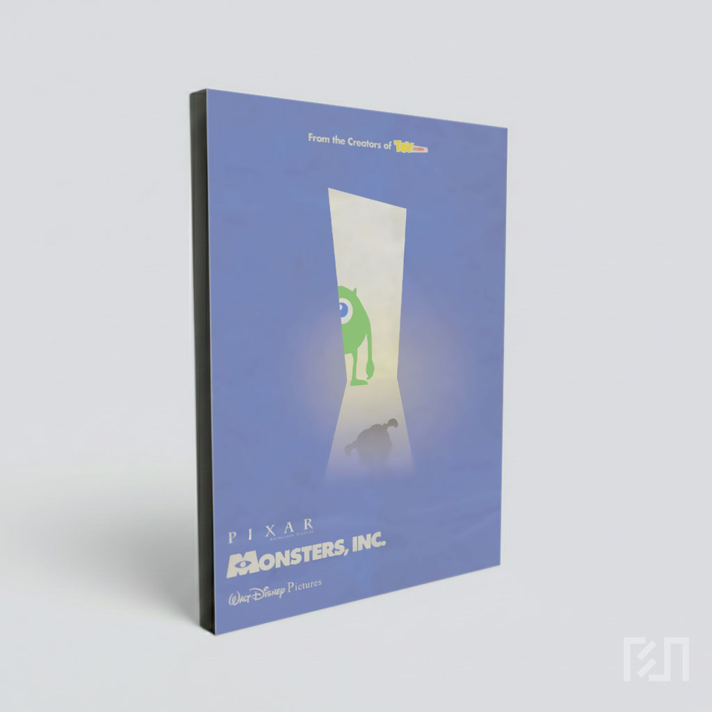 Poster Minimalis Film Monsters, Inc. Pixar
