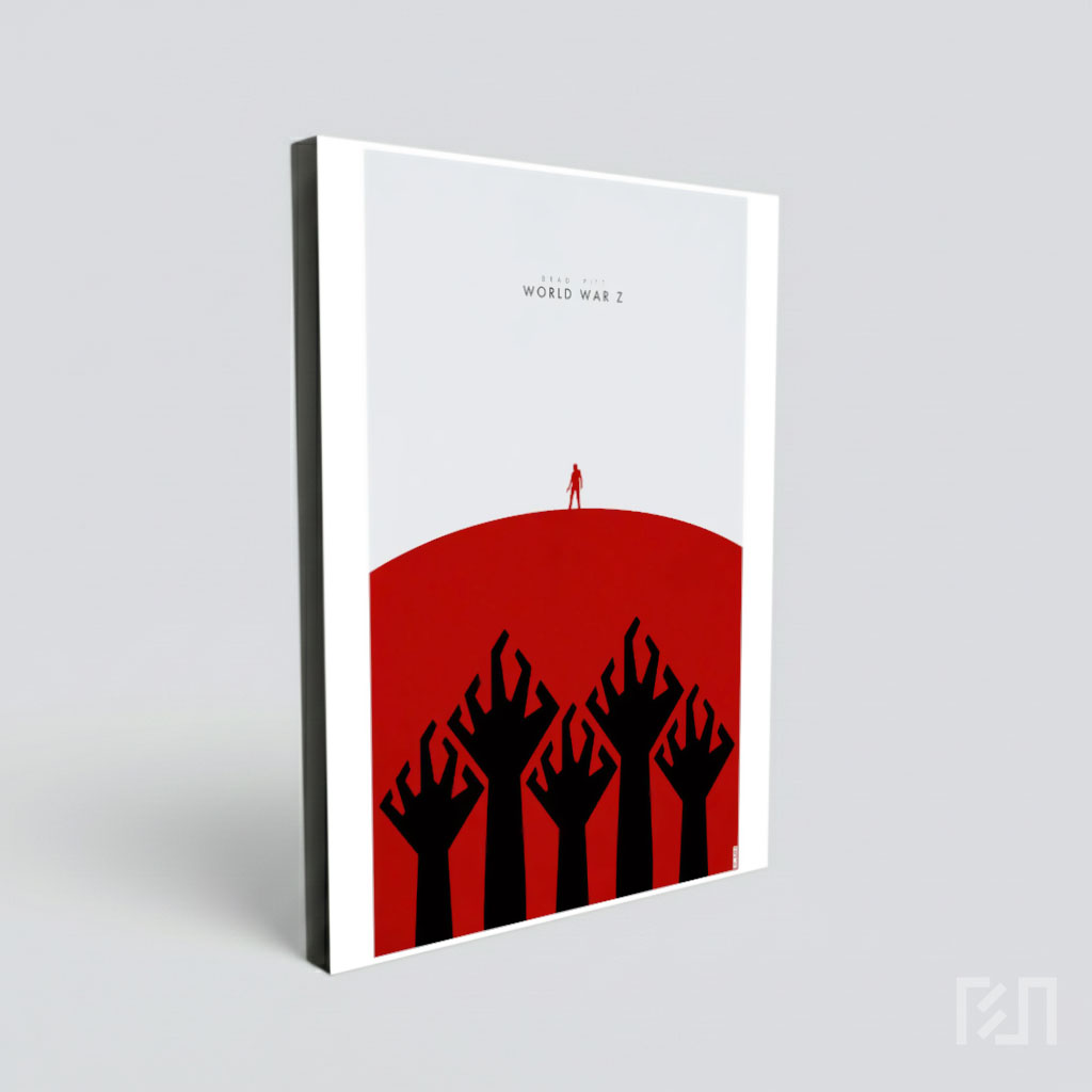 Poster Minimalis Film World War Z Brad Pitt