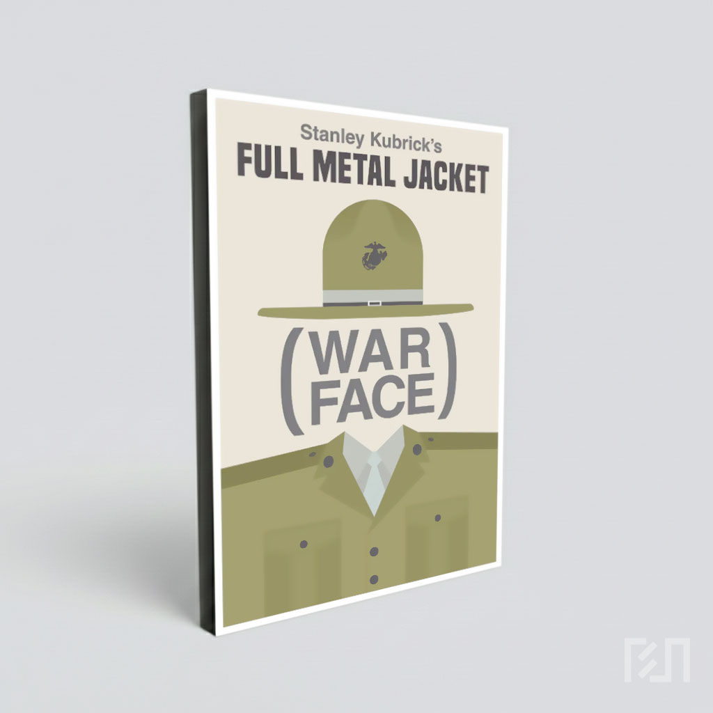 Poster Minimalis Full Metal Jacket War Face