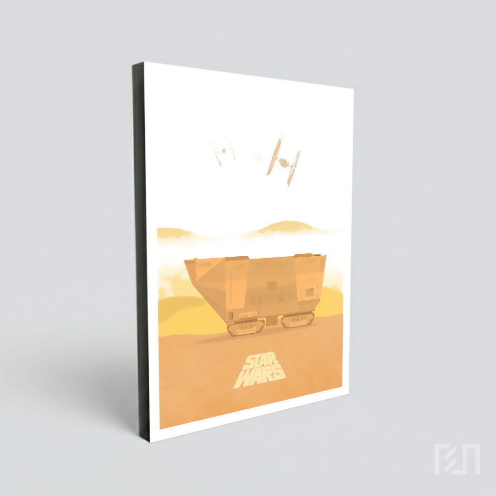 Poster Minimalis Star Wars Sandcrawler Tatooine