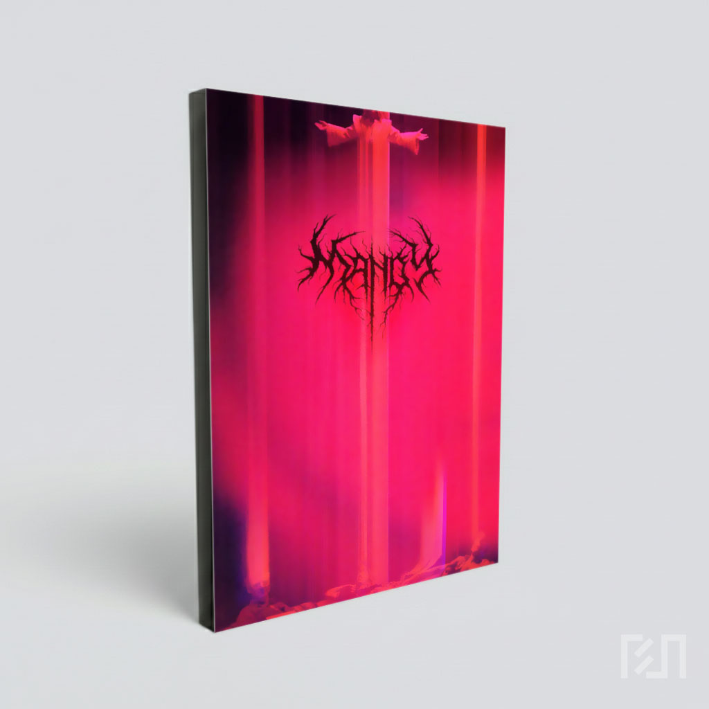 Poster Musik Metal dengan Tipografi Abstrak