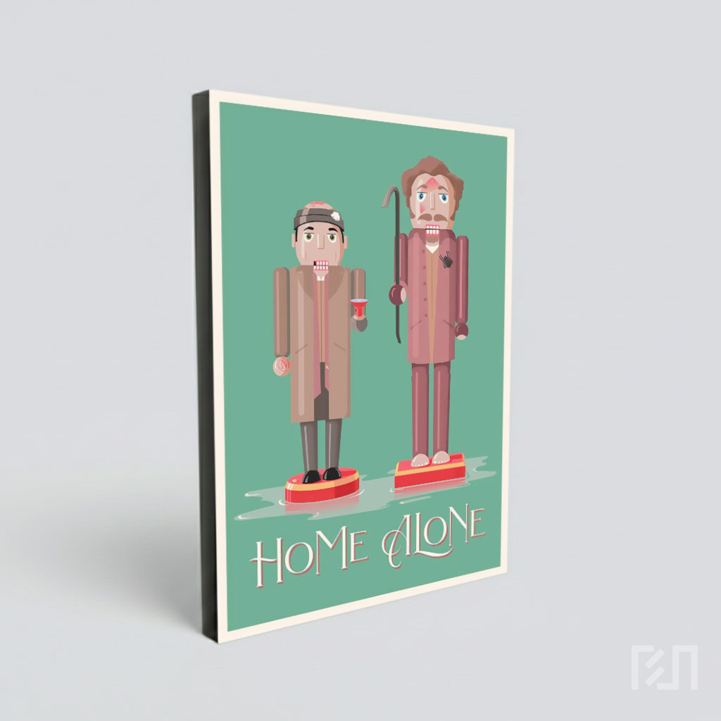 Poster Nutcracker Home Alone: Harry dan Marv