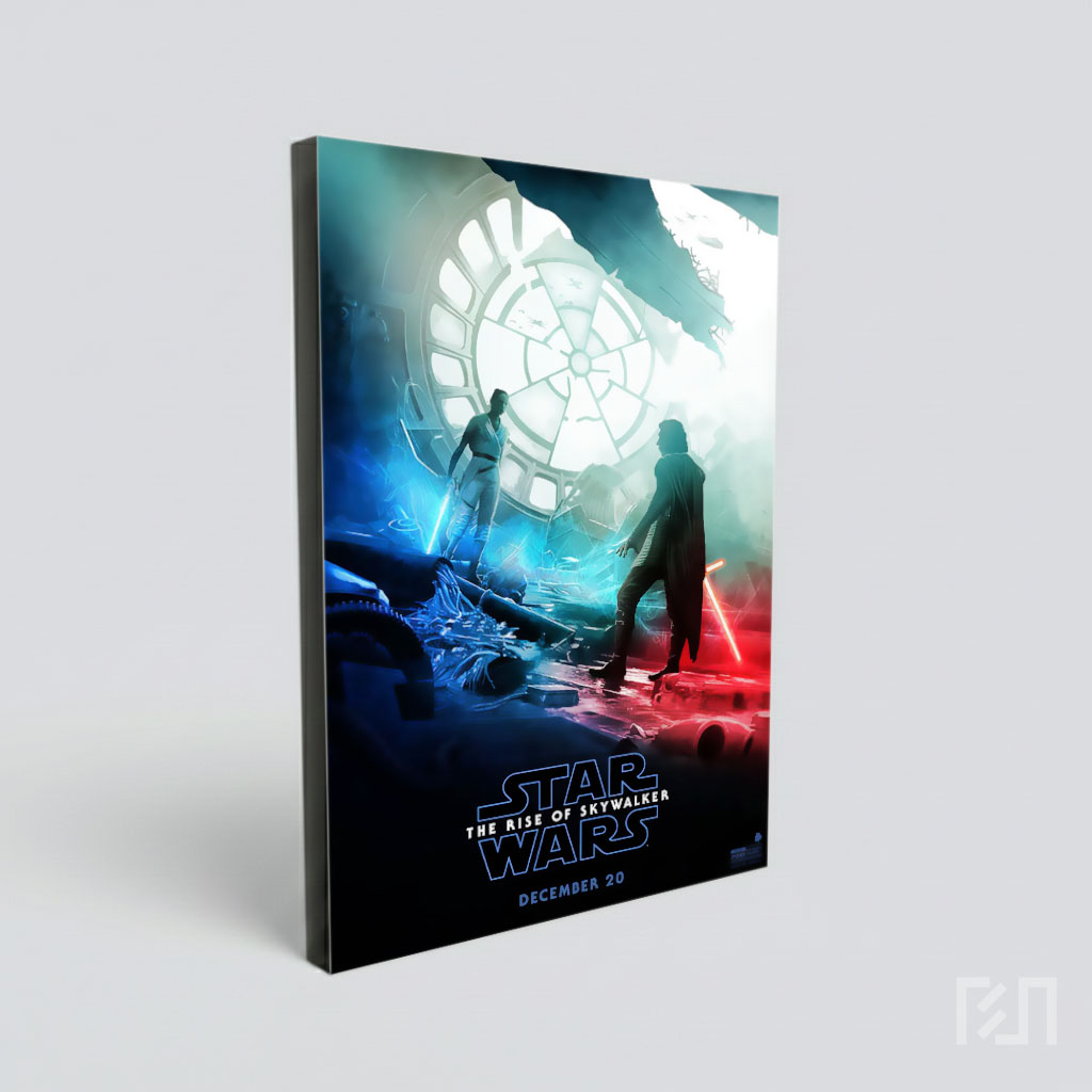 Poster Pertarungan Rey dan Kylo Ren di Star Wars