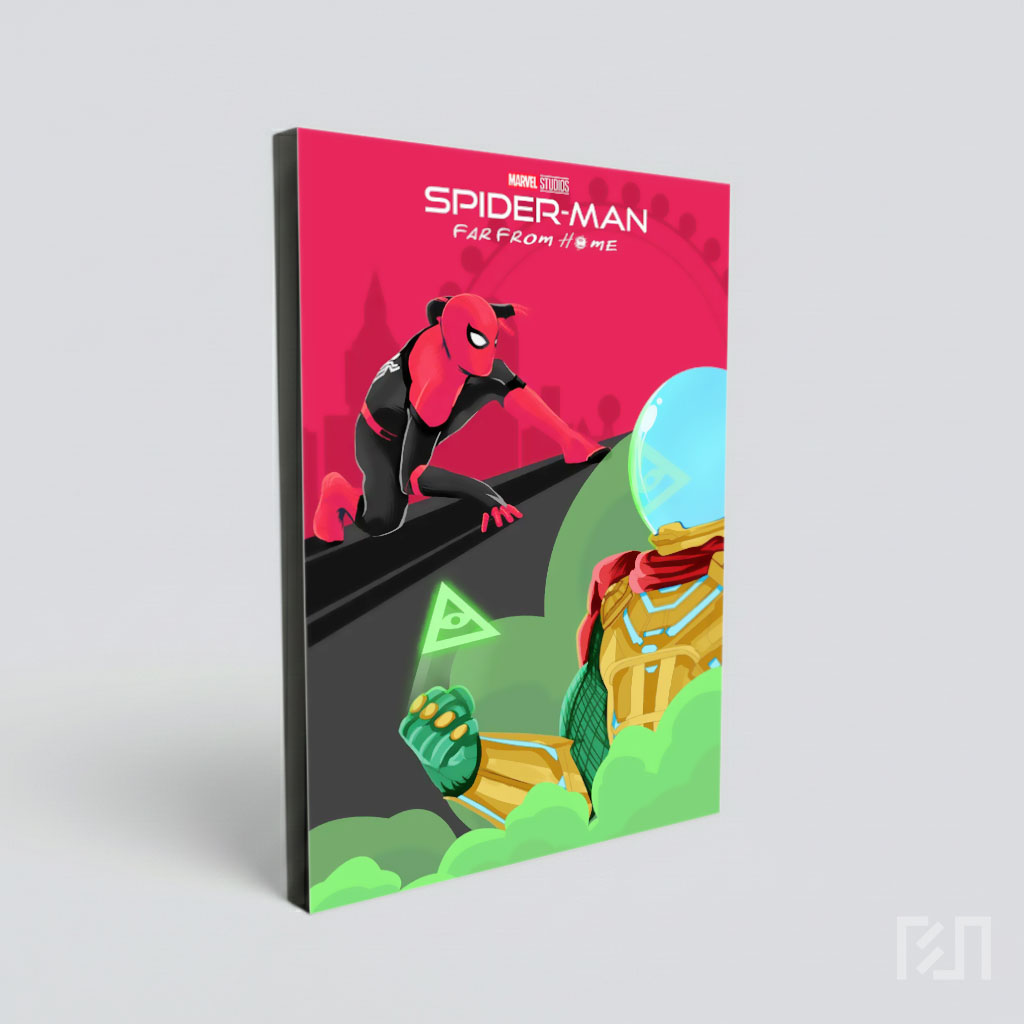 Poster Pertarungan Spider-Man dan Mysterio