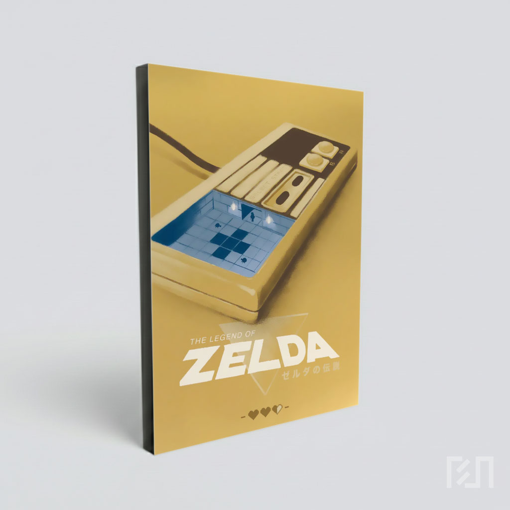 Poster Retro The Legend of Zelda Konsol NES