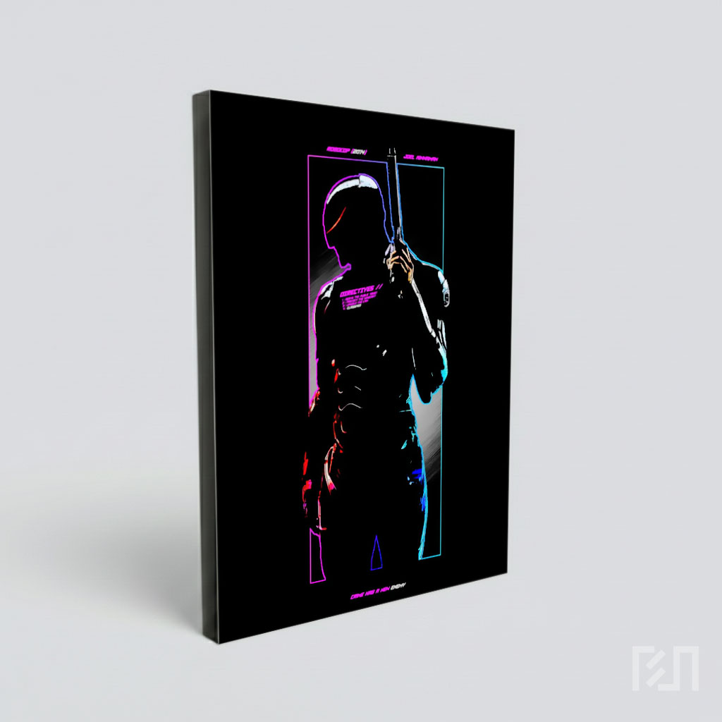 Poster Robot Cyberpunk Neon