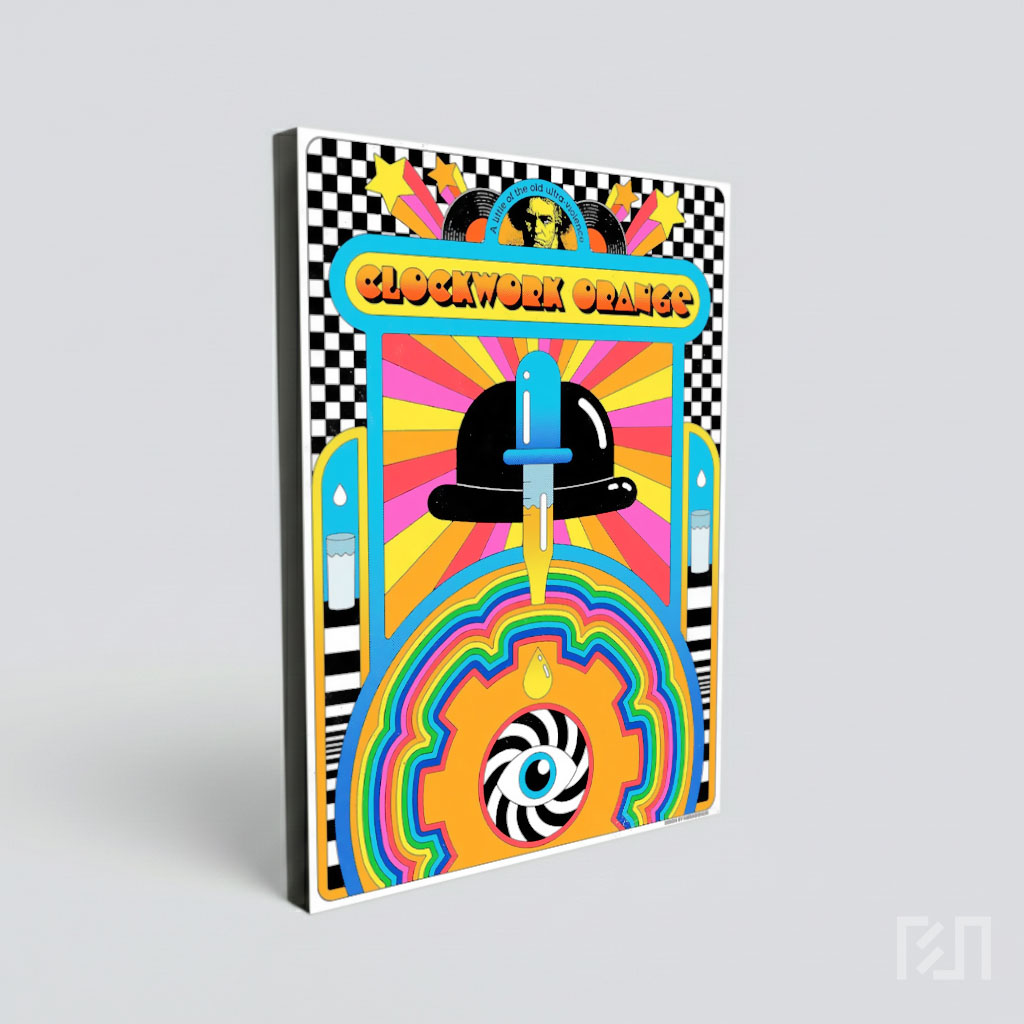 Poster Seni A Clockwork Orange Bergaya Retro
