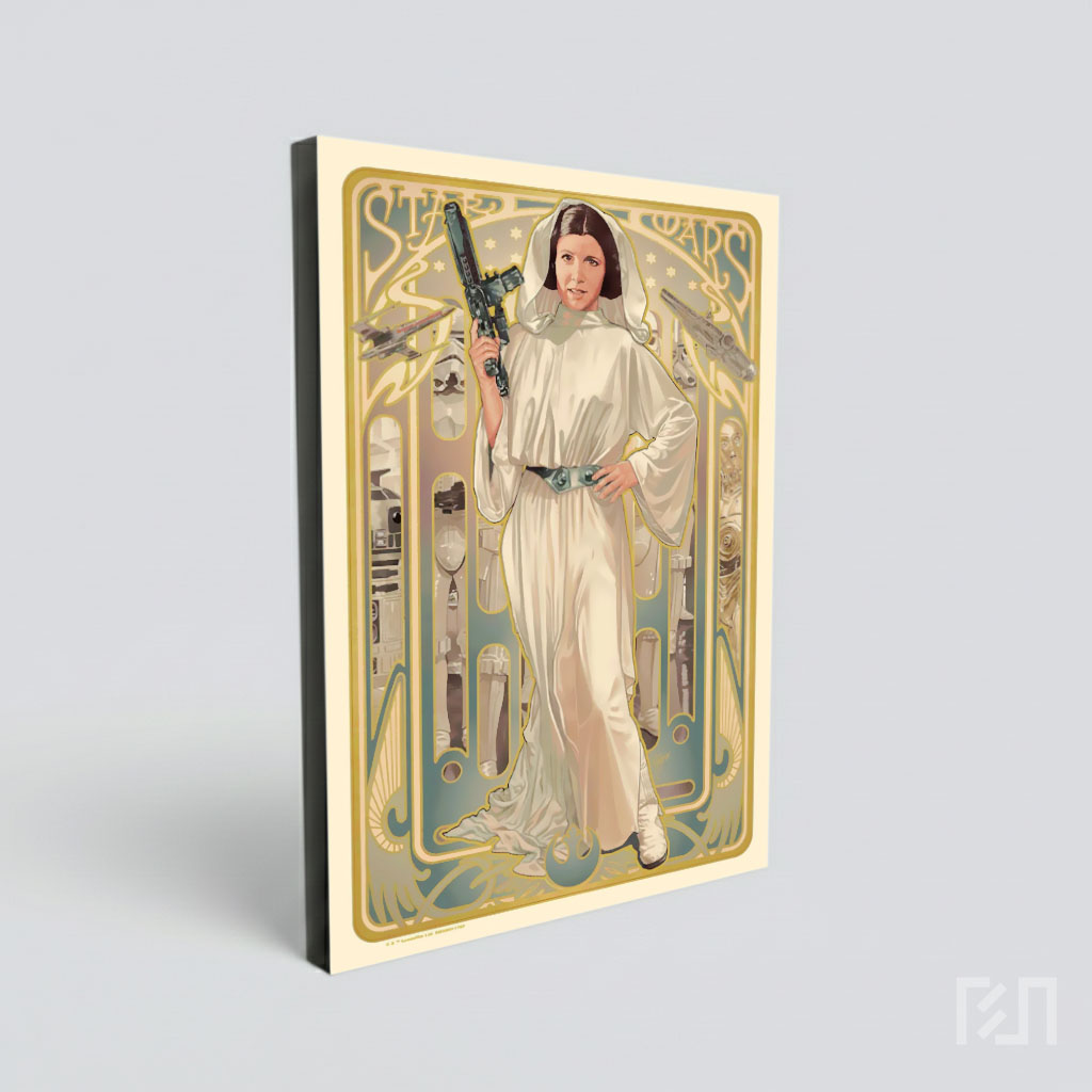 Poster Seni Art Nouveau Princess Leia Star Wars