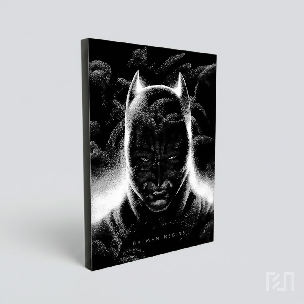 Poster Seni Batman Hitam Putih