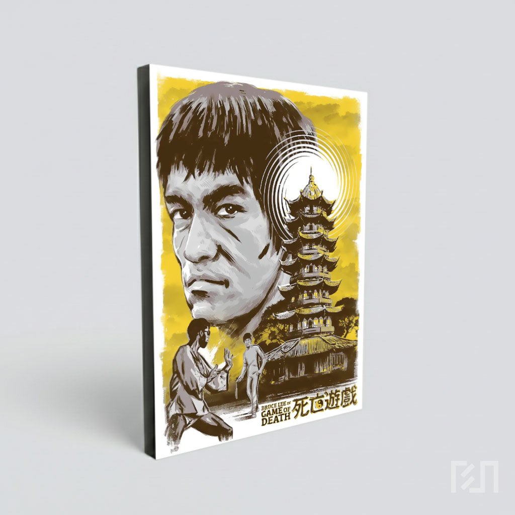 Poster Seni Bruce Lee dan Pagoda