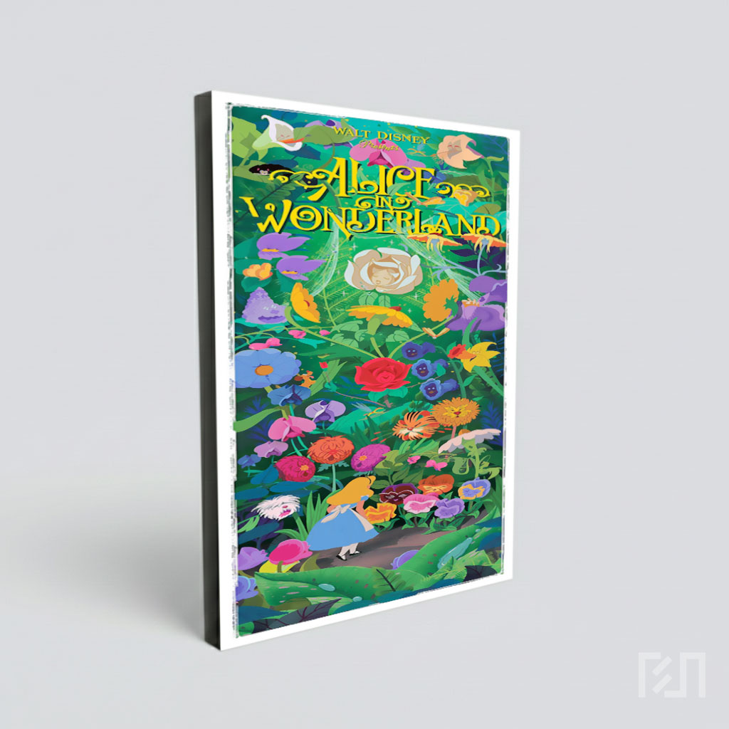 Poster Seni Bunga Fantasi Alice in Wonderland