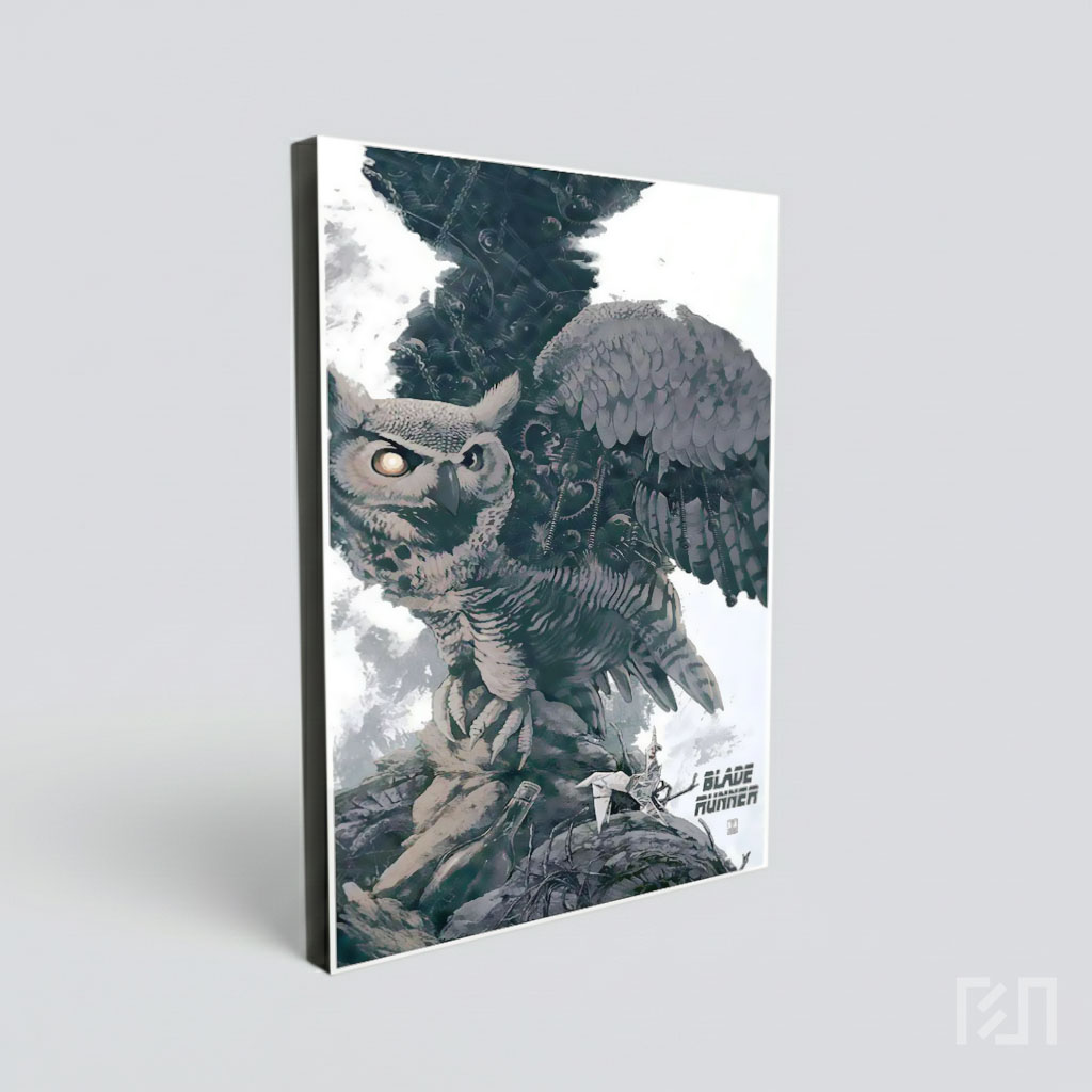 Poster Seni Burung Hantu Steampunk