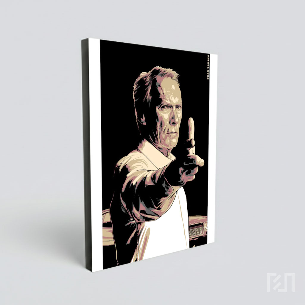 Poster Seni Clint Eastwood dalam Film Gran Torino