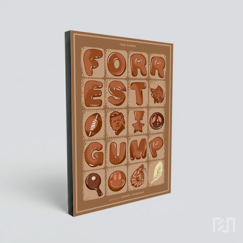 Poster Seni Cokelat Film Forrest Gump