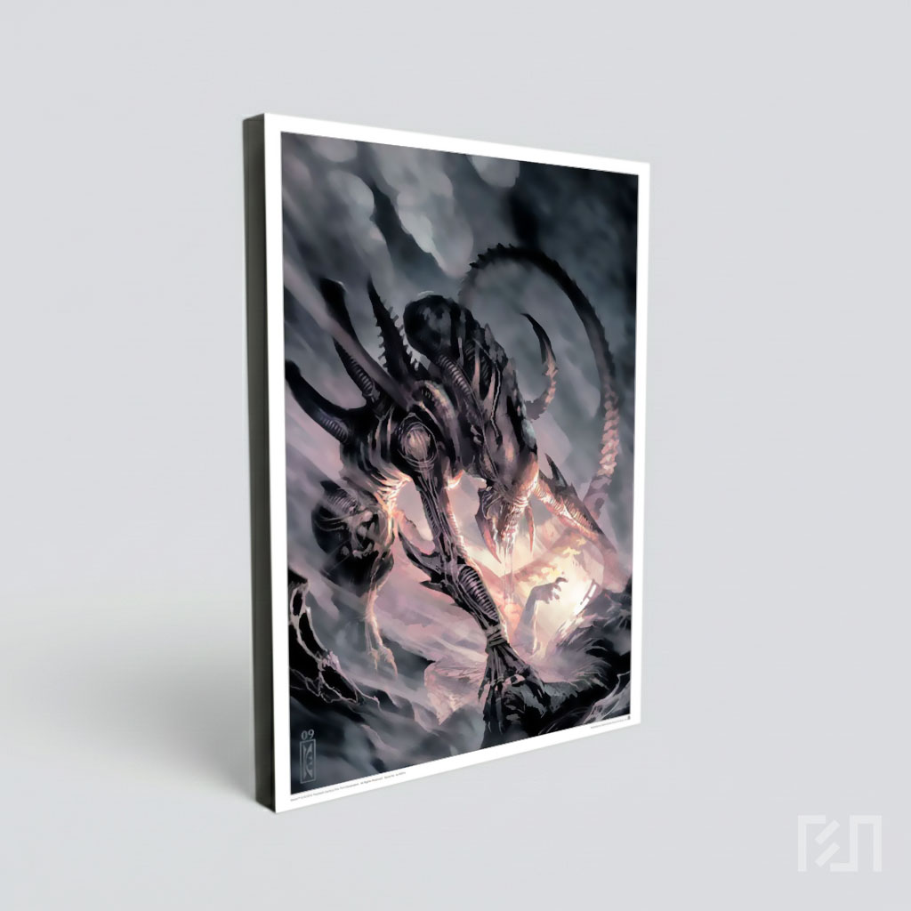 Poster Seni Digital Alien Xenomorph