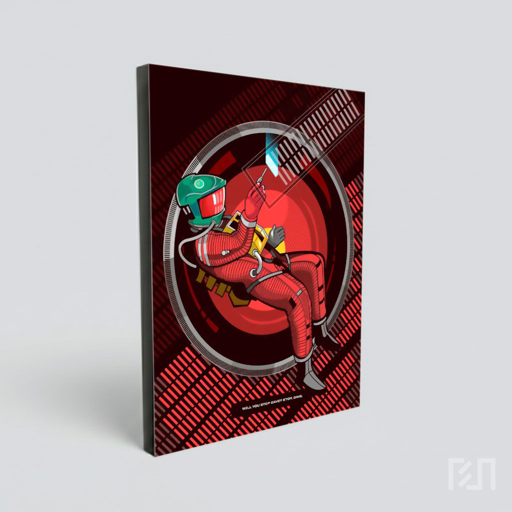 Poster Seni Digital Astronot 2001 A Space Odyssey