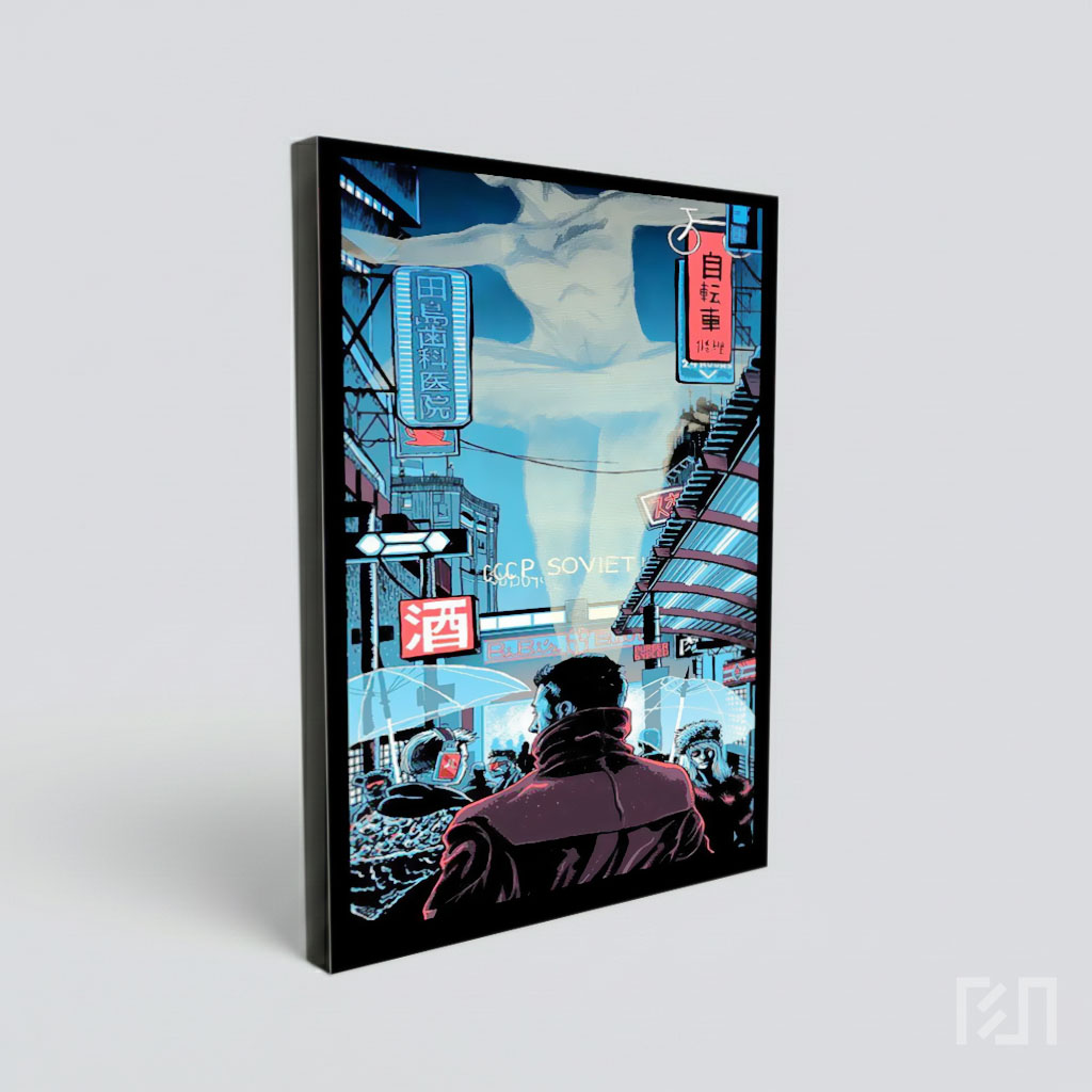 Poster Seni Digital Bergaya Cyberpunk