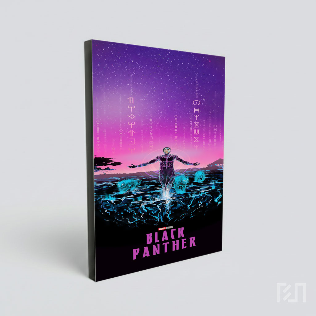 Poster Seni Digital Black Panther Wakanda Forever