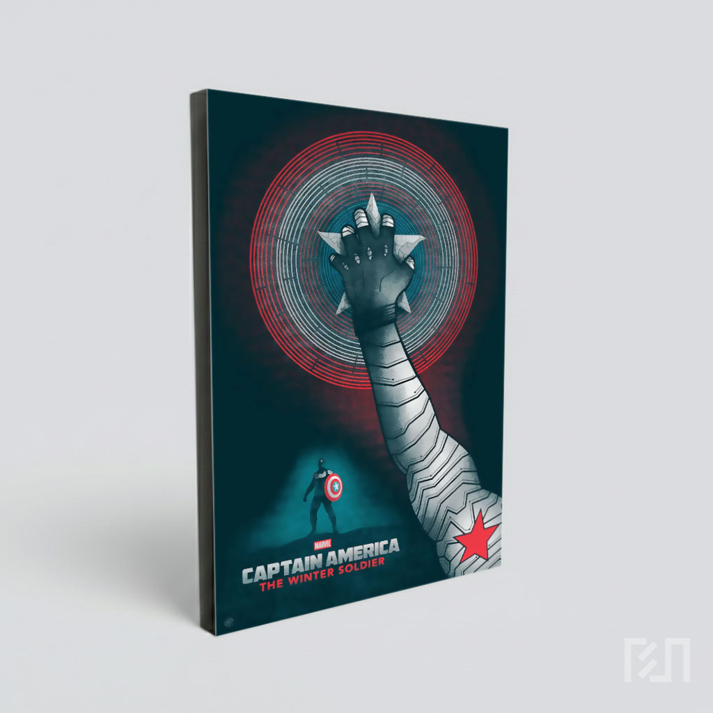 Poster Seni Digital Captain America dan Winter Soldier