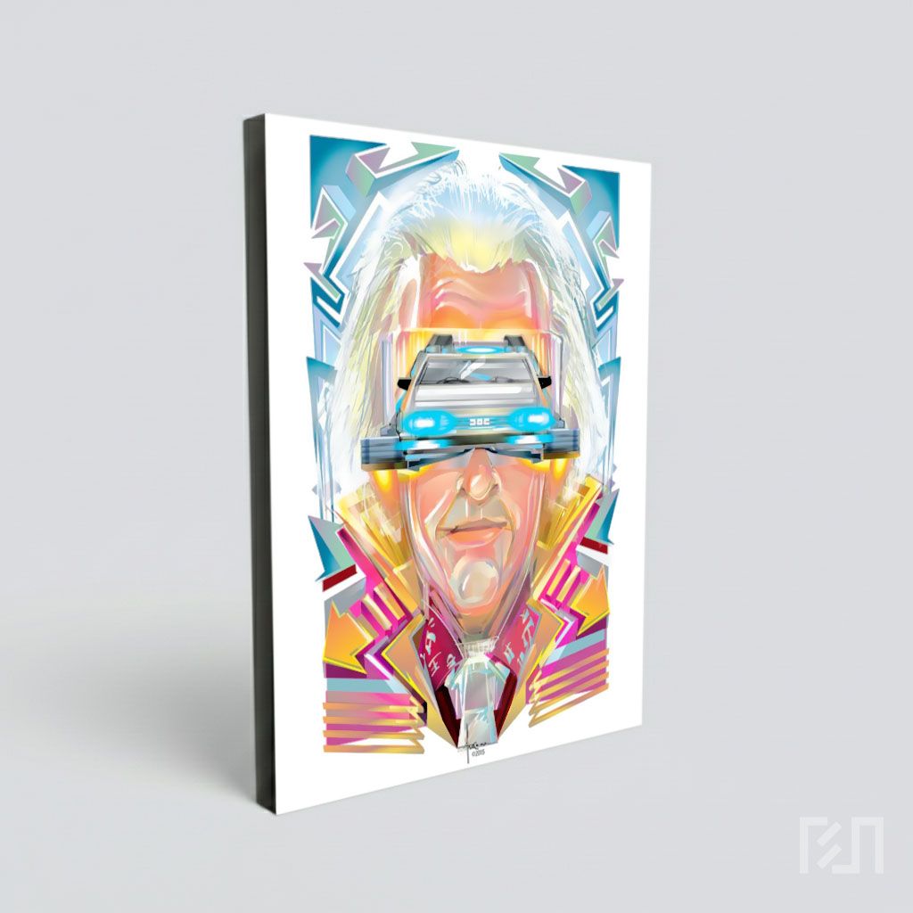 Poster Seni Digital Doc Brown Back to the Future