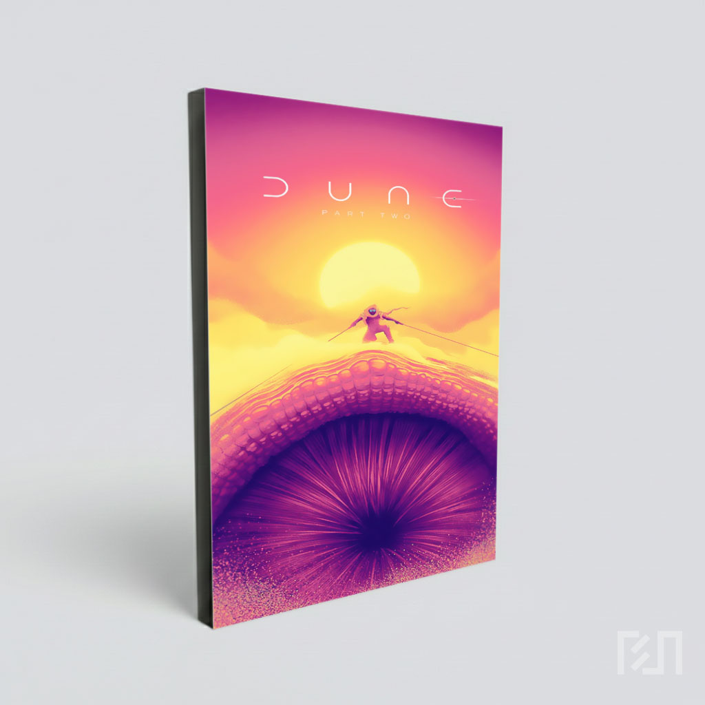 Poster Seni Digital Dune: Paul Atreides dan Cacing Pasir