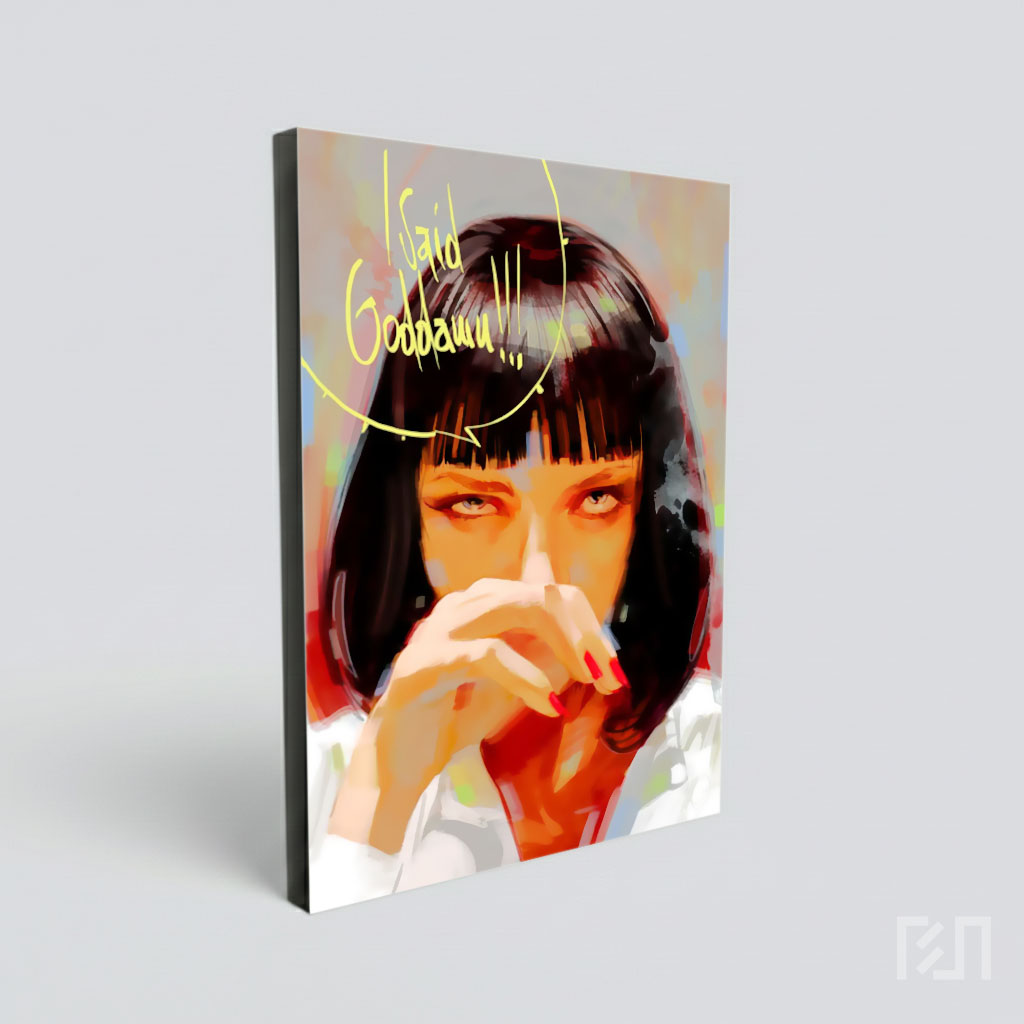 Poster Seni Digital Mia Wallace Pulp Fiction