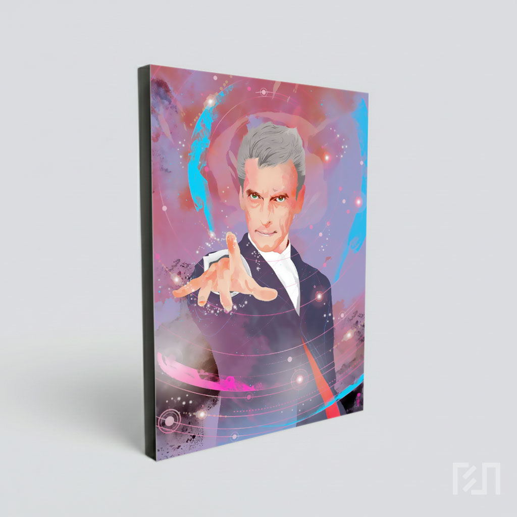 Poster Seni Digital Peter Capaldi sebagai Doctor Who